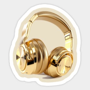 Headphones Gold Sticker